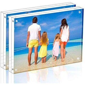 Acrylic Picture Frame 4x6 Tabletop Photo Frame Magnetic Double Sided